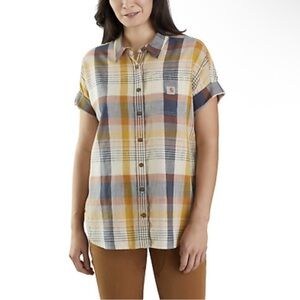 Carhartt Women's Loose Fit Lightweight Twill Short Sleeve sizeM.          ordrA3